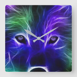 Unique WOLF / ZODIAC / GALAXY Design – Stylish Gif スクエア壁時計