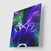 Unique WOLF / ZODIAC / GALAXY Design – Stylish Gif スクエア壁時計 (傾斜)