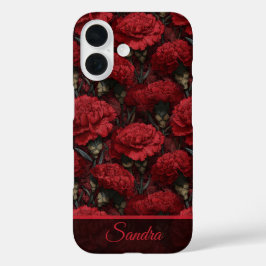 Unique Women Gift Carnation Custom iPhone 16ケース