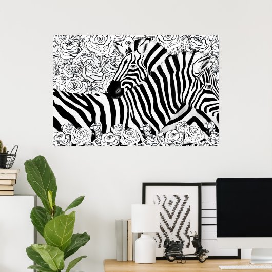 Unique Zebras ポスター (ホームオフィス)