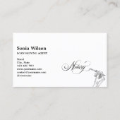 UniquecVoxivalsローン署名エージェントのタイポグラフィハンド 名刺 (裏面)