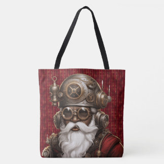 Uniquely Black Steampunk Santa Large Shoulder Tote トートバッグ