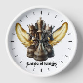 Uniquely designed wall clock, Kings of the Game 壁時計 (正面)