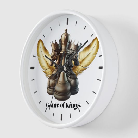 Uniquely designed wall clock, Kings of the Game 壁時計 (傾斜)