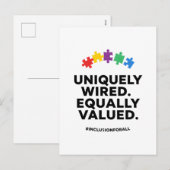 Uniquely Wired Equally Valued Awareness Art シーズンポストカード (正面/裏面)