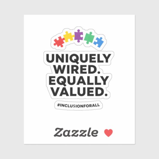Uniquely Wired Equally Valued Awareness Art シール (シート)
