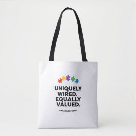 Uniquely Wired Equally Valued Awareness Art トートバッグ