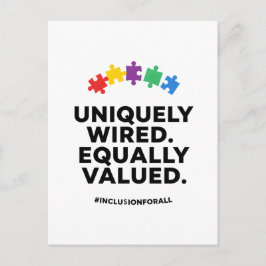 Uniquely Wired Equally Valued Awareness Art ポストカード
