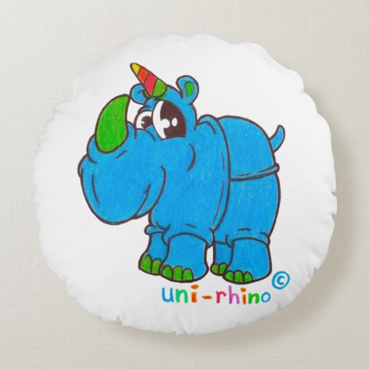 UniRhino Pillow ラウンドクッション (正面)