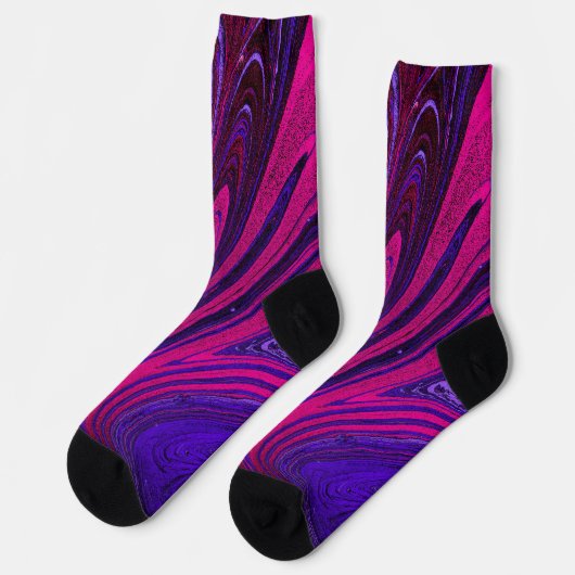 Unisex Abstract Painting Crew Sock ソックス (左)