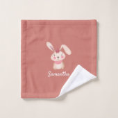 Unisex Bunny Rabbit Monogram Burp Cloth  ウォッシュタオル (ウォッシュタオル)