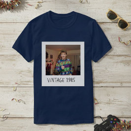 Unisex Custom Vintage Photo And Year Shirt  Tシャツ