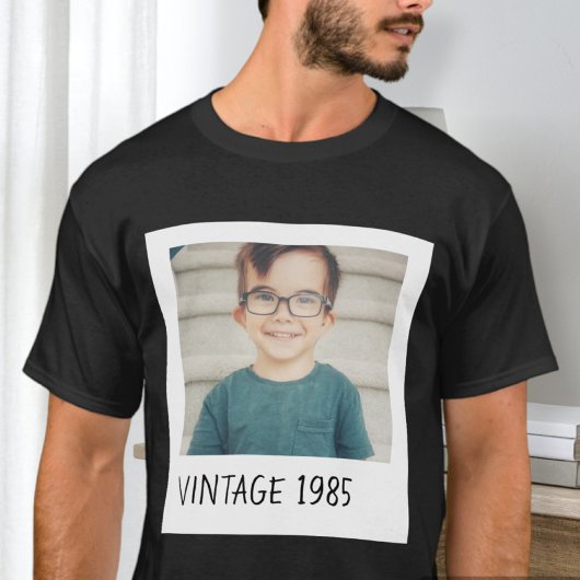 Unisex Custom Vintage Photo And Year Shirt  Tシャツ