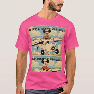 Unisex Heavy Blend™ Funny Flying Mouse Vintage Pos Tシャツ