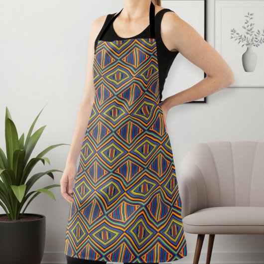 Unisex Long Apron with Unique Pattern エプロン