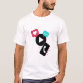 Unisex Social Logo Print T-Shirt for TikTokers  Tシャツ (正面)