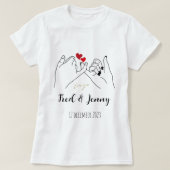 unisex t-shirt for couples on Valentine's Day. Tシャツ (デザイン正面)