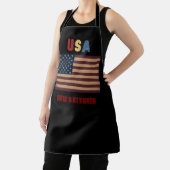 Unisex USA American Flag Retro  エプロン (インサイチュ)