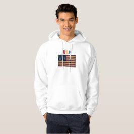 Unisex USA American Flag Retro  パーカ