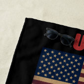 Unisex USA American Flag Retro  ビーチタオル (インサイチュ)