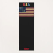 Unisex USA American Flag Retro  ヨガマット (正面)