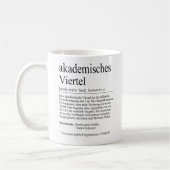 Unispruch "akademisches Viertel" Studenten コーヒーマグカップ (左)