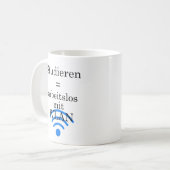 Unispruch "arbeitslos mit WLAN" Studenten コーヒーマグカップ (正面左)
