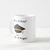 Unispruch "Bachelor of Angst" Geschenk, Studenten コーヒーマグカップ (正面左)