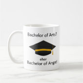 Unispruch "Bachelor of Angst" Geschenk, Studenten コーヒーマグカップ (左)