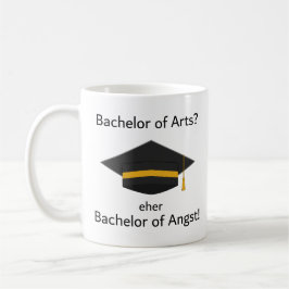Unispruch "Bachelor of Angst" Geschenk, Studenten コーヒーマグカップ