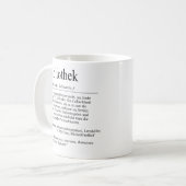 Unispruch "Bibliothek" Geschenk, Studenten コーヒーマグカップ (正面左)