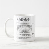 Unispruch "Bibliothek" Geschenk, Studenten コーヒーマグカップ (左)