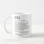 Unispruch "BWL" Student Geschenk, Studenten コーヒーマグカップ (左)