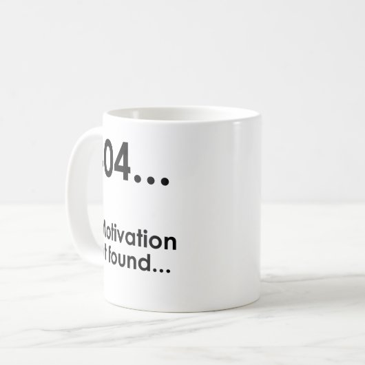 Unispruch "Error404" Geschenk, Studenten コーヒーマグカップ (正面左)