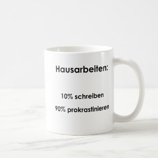 Unispruch "Hausarbeiten" Geschenk, Studenten コーヒーマグカップ