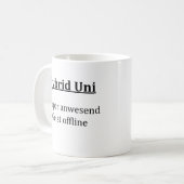 Unispruch "Hybrid Uni" Geschenk, Studenten コーヒーマグカップ (正面左)