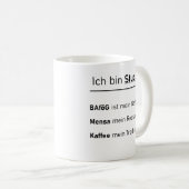 Unispruch "Ich bin Student" Geschenk, Studenten コーヒーマグカップ (正面右)