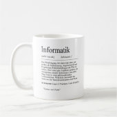 Unispruch "Informatik" Geschenk, Studenten コーヒーマグカップ (左)