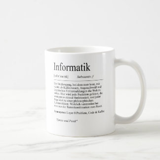 Unispruch "Informatik" Geschenk, Studenten コーヒーマグカップ
