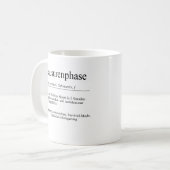 Unispruch "Klausurenphase" Geschenk, Studenten コーヒーマグカップ (正面左)