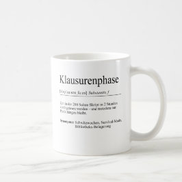 Unispruch "Klausurenphase" Geschenk, Studenten コーヒーマグカップ