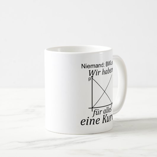 Unispruch "Kurve" Student Geschenk, Studenten コーヒーマグカップ (正面右)