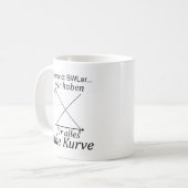 Unispruch "Kurve" Student Geschenk, Studenten コーヒーマグカップ (正面左)