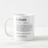 Unispruch "Lehramt" Geschenk, Studenten コーヒーマグカップ (左)
