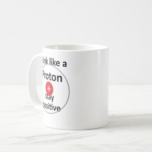 Unispruch "like a proton" Geschenk, Studenten コーヒーマグカップ (正面左)