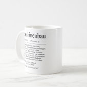 Unispruch "Maschinenbau" Geschenk, Studenten コーヒーマグカップ (正面左)