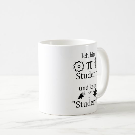 Unispruch "MINT Student" Geschenk, Studenten コーヒーマグカップ (正面右)
