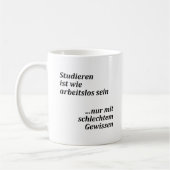 Unispruch "mit schlechtem Gewissen"  Studenten コーヒーマグカップ (左)