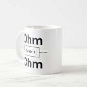 Unispruch "Ohm sweet Ohm" Geschenk, Studenten コーヒーマグカップ (正面左)