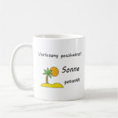 Unispruch "Strandpflicht" Geschenk, Studenten コーヒーマグカップ (左)